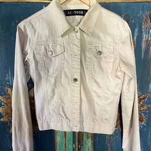 AC-3998 Women's Beige Denim Jacket